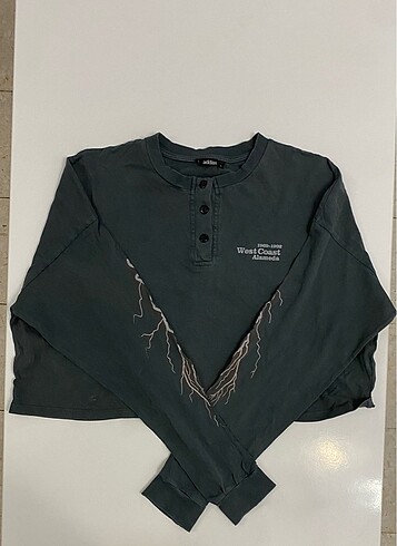 addax baskılı ince sweatshirt