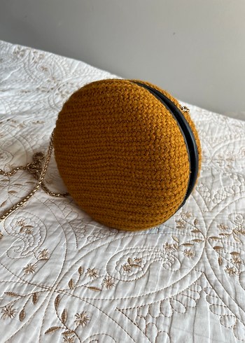 Fermuarlı Örgü Bohem Kadın Çanta - Görsel 2