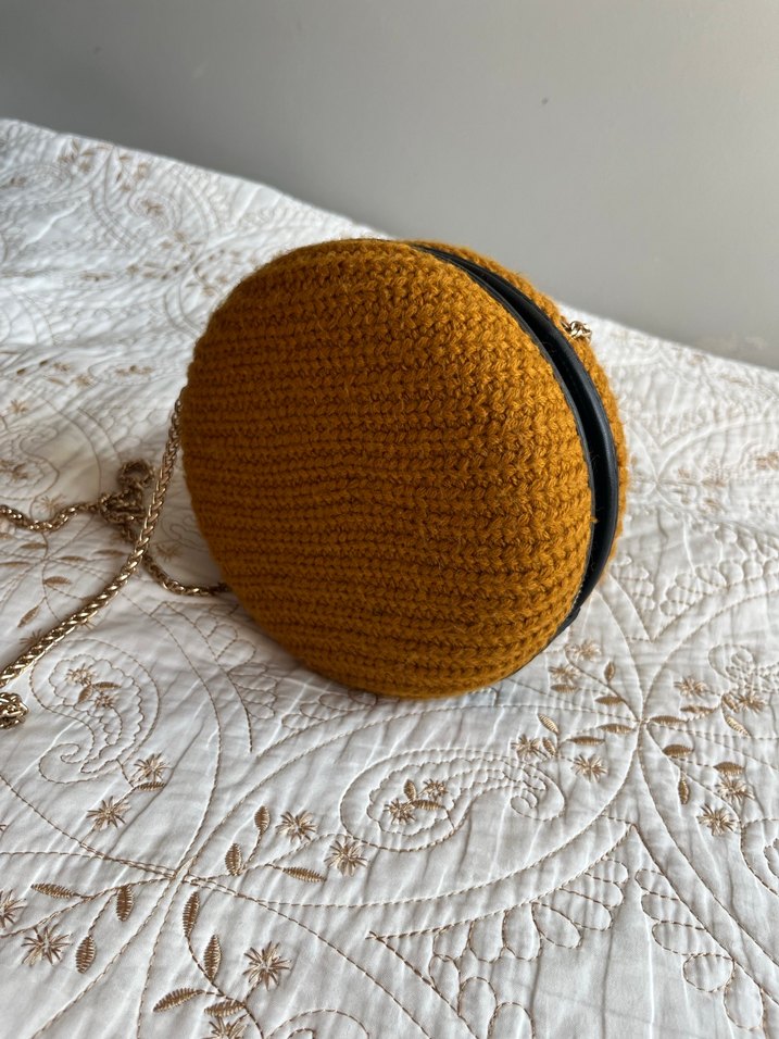 Fermuarlı Örgü Bohem Kadın Çanta - Görsel 2