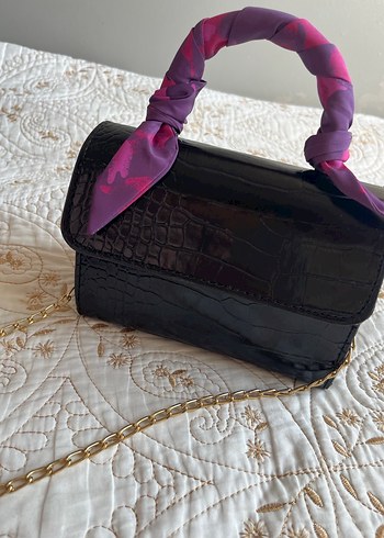 Mor Bağlamalı Kemerli  Kadın Çanta - Görsel 2