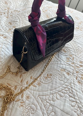 Mor Bağlamalı Kemerli  Kadın Çanta - Görsel 3