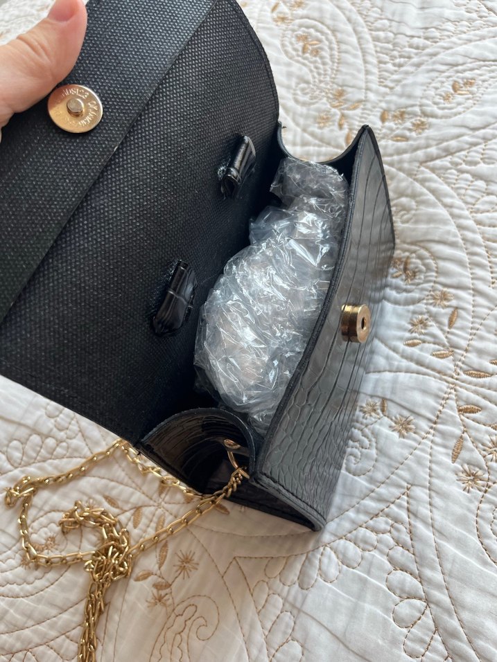 Mor Bağlamalı Kemerli  Kadın Çanta - Görsel 4