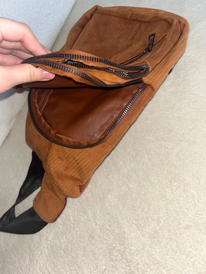 Kahverengi Kadın Süet Çapraz Askılı Çanta - Görsel 2