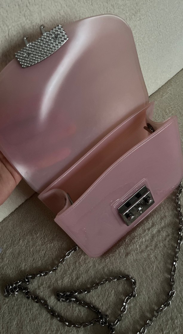 Zincir Detaylı Pembe Kadın Çanta - Görsel 2