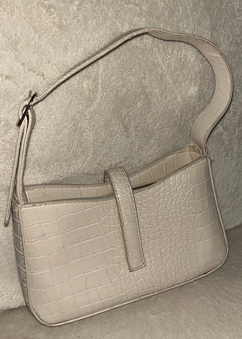 Tokalı krem baget Kadın Çanta - Görsel 2