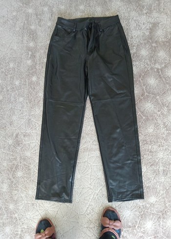 calzedonia Deri Siyah Pantolon