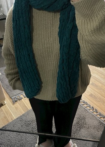 Örgü puffy atkı (açıklama!) - Görsel 3