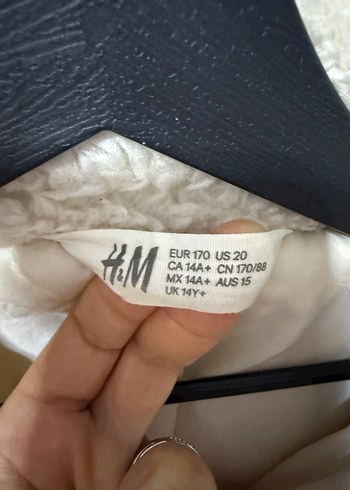 Beyaz Peluş mont - Görsel 3