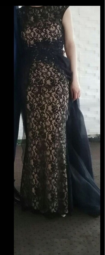 Zarif tül detaylı abiye - Görsel 2