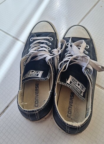 39 Beden siyah Renk Deri Converse