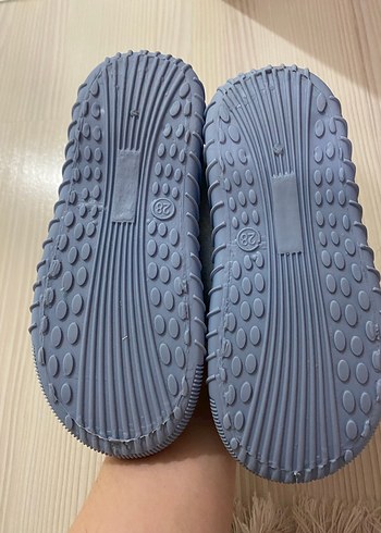 Kız Çocuk Mavi Baskılı Sıcak Ev Terliği - Görsel 3