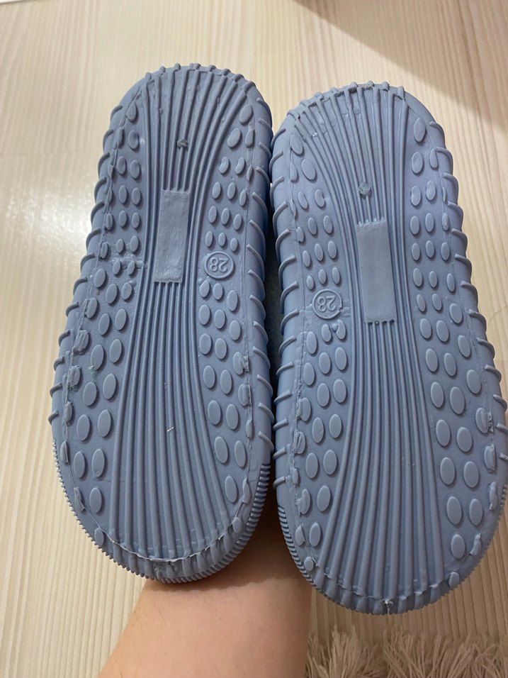 Kız Çocuk Mavi Baskılı Sıcak Ev Terliği - Görsel 3