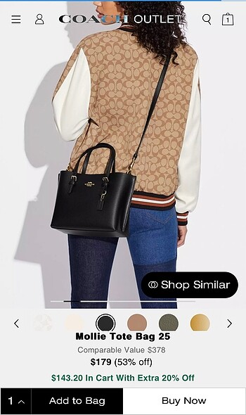 Coach Coach Mollie Tote Bag 25