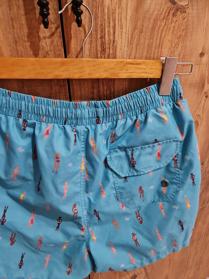 Renkli Bağcıklı Erkek Deniz Şortu - Görsel 5