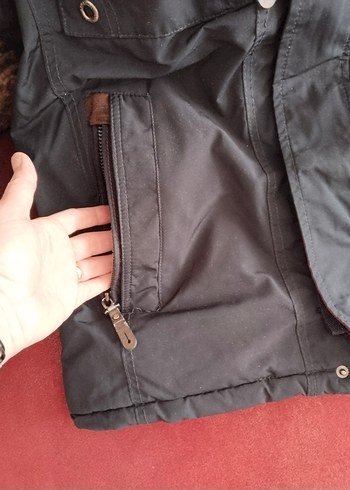 m Beden lacivert Renk lacivert kapüşonlu Fermuarlı Erkek Mont parka