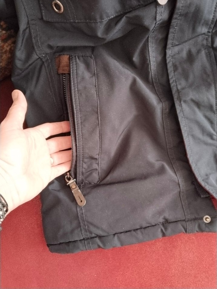 lacivert kapüşonlu Fermuarlı Erkek Mont parka - Görsel 4