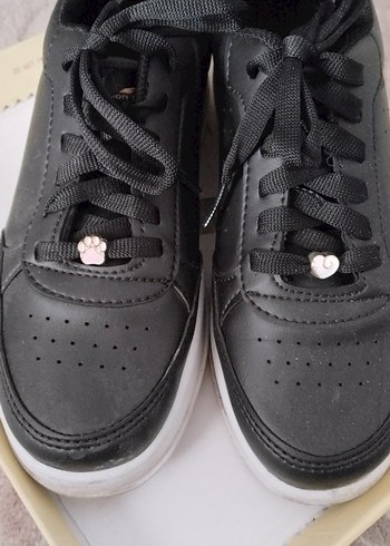 Siyah Bağcıklı Kadın Spor Ayakkabı sneaker - Görsel 4