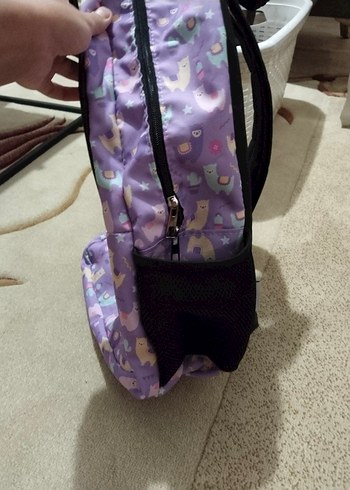 Lila Desenli Çocuk Okul Çantası - Görsel 2