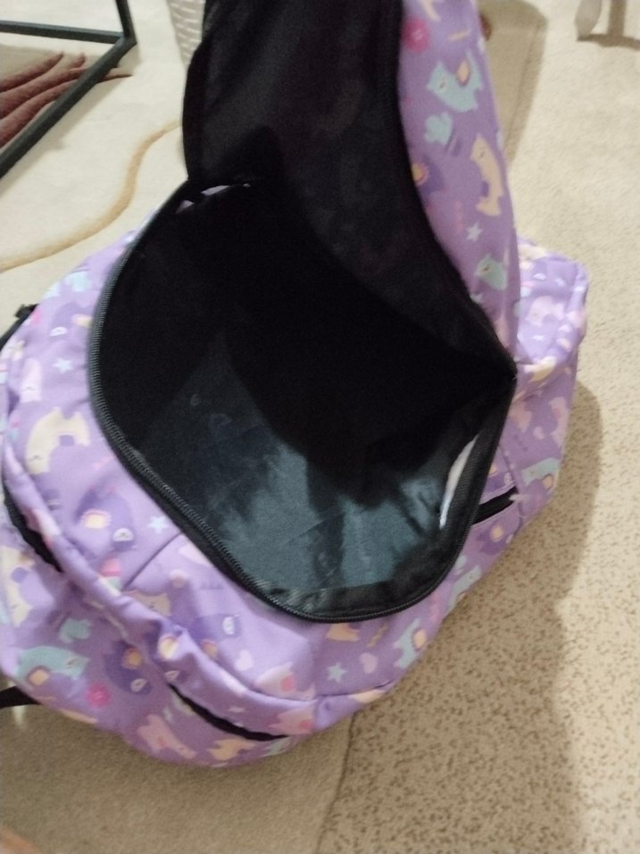 Lila Desenli Çocuk Okul Çantası - Görsel 4