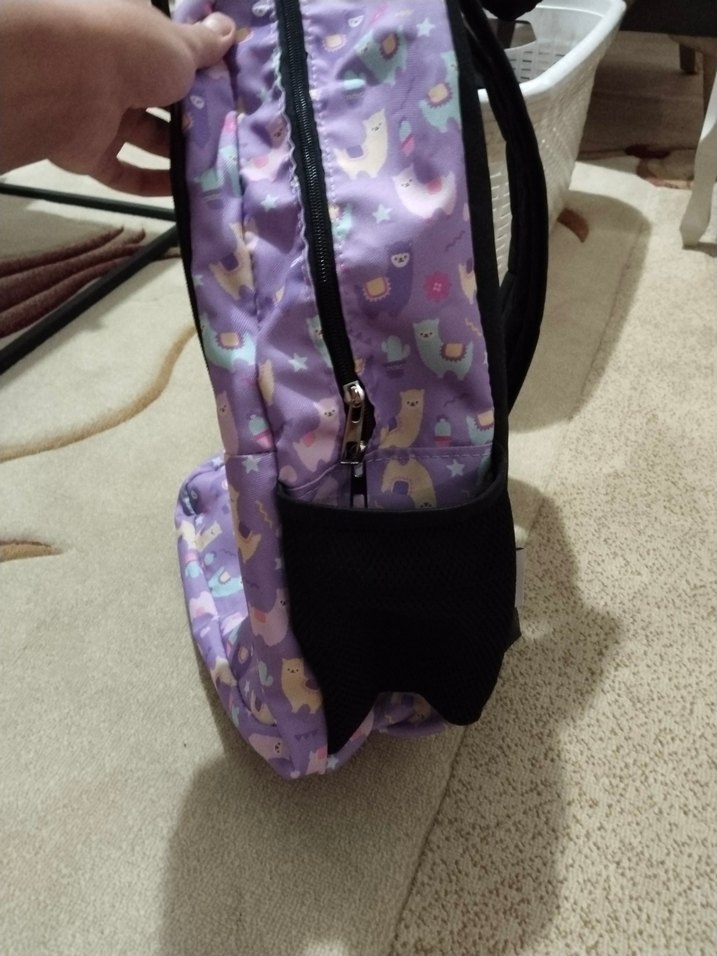 Lila Desenli Çocuk Okul Çantası - Görsel 2