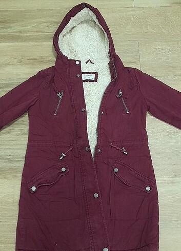 36 Beden bordo Renk Lwc bayan kanvas mont