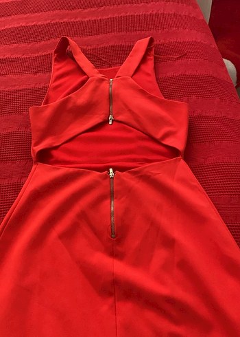 kırmızı kısa elbise - Görsel 5