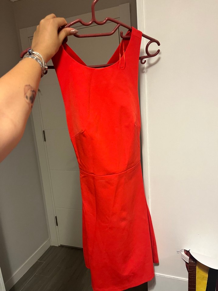 kırmızı kısa elbise - Görsel 2