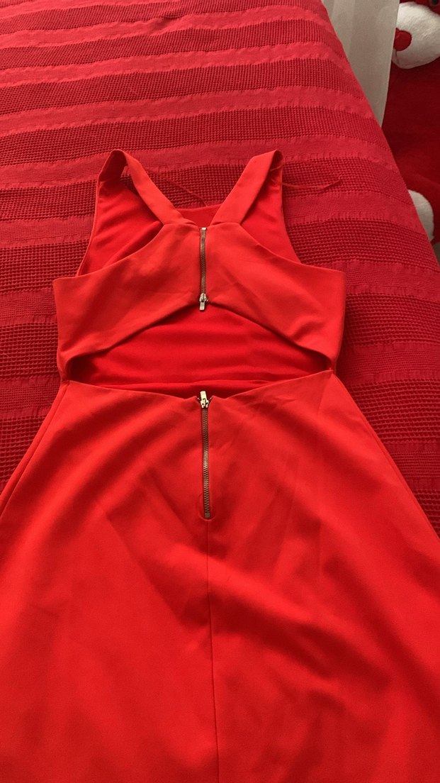 kırmızı kısa elbise - Görsel 5