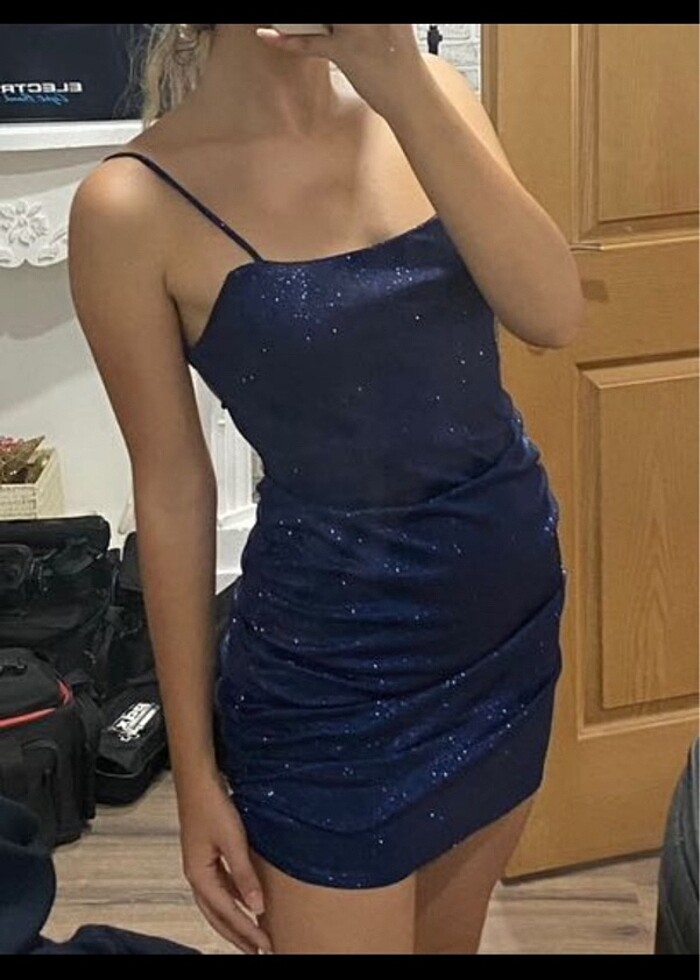 lacivert abiye - Görsel 3