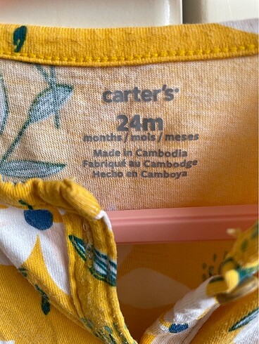 18-24 Ay Beden 2 parça Carters yazlık elbise