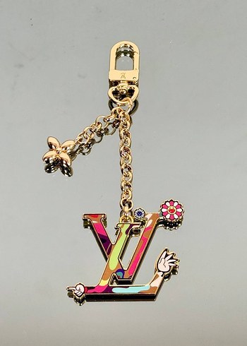 Louis Vuitton LV logo charm gold
