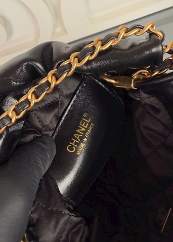 Beden siyah Renk Zincir Detaylı Siyah Chanel Deri Çanta