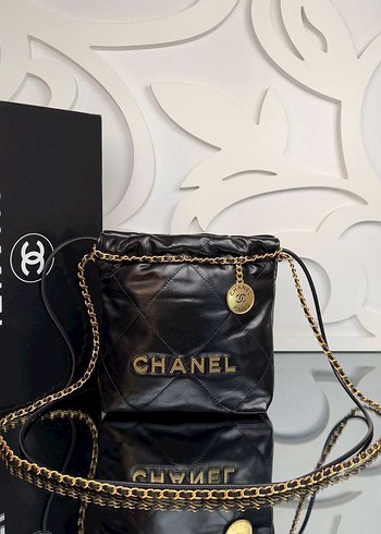 Zincir Detaylı Siyah Chanel Deri Çanta