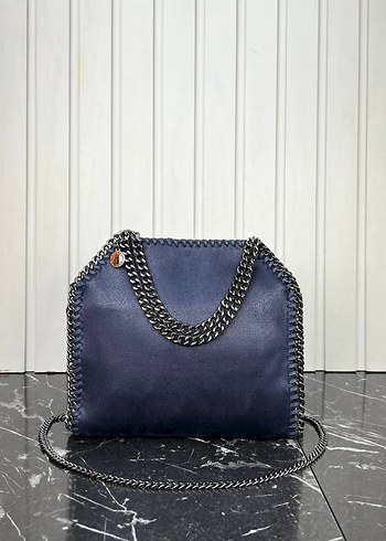 Stella McCartney Stella McCartney Zincir Detaylı Siyah Deri Kadın Çanta