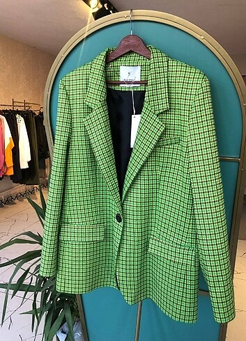 xl Beden yeşil Renk yeşil blazer ceket
