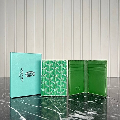 Maison Goyard Goyard kartlık cüzdan hakiki deri