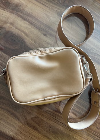 Bej Kadın Deri Bel Çantası - Görsel 4