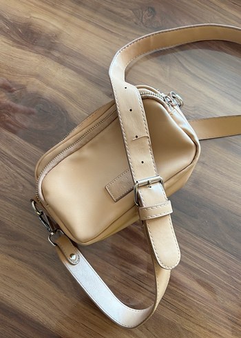 Bej Kadın Deri Bel Çantası - Görsel 2