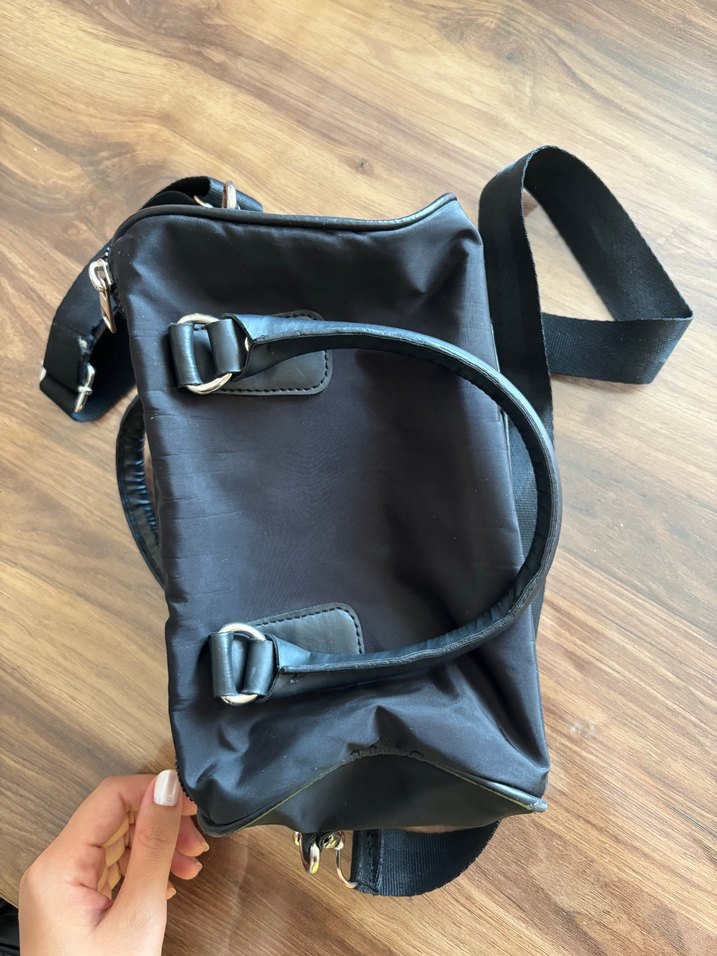 Siyah Deri Tokalı Kadın Çanta - Görsel 3