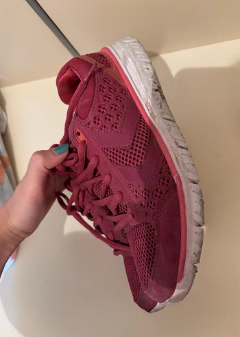 Pembe Bağcıklı Kadın Spor Ayakkabı - Görsel 2