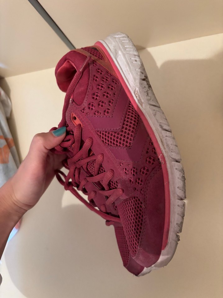 Pembe Bağcıklı Kadın Spor Ayakkabı - Görsel 2