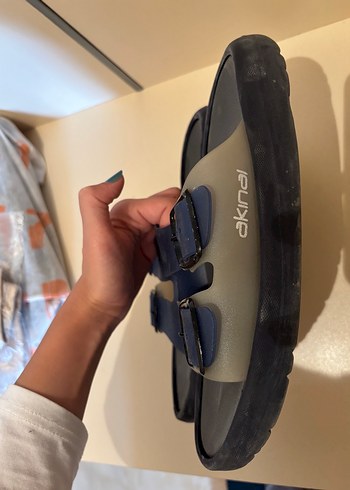 Erkek Mavi Tokalı Kauçuk Terlik - Görsel 4