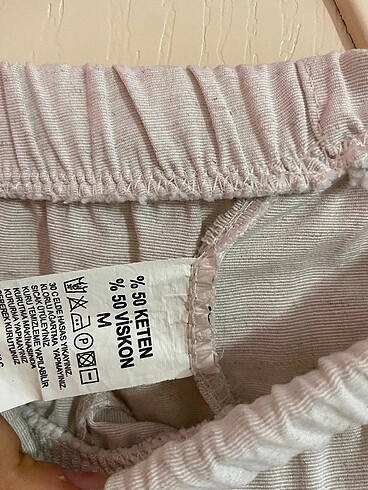 m Beden ten rengi Renk Yazlık keten pantolon