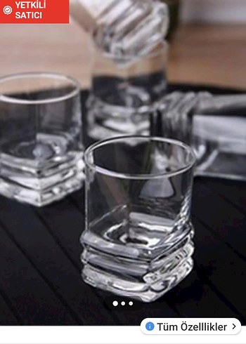 Şeffaf Kare Tasarımlı Cam Bardak Seti LAV ELEGAN SERİSİ 12 ADET