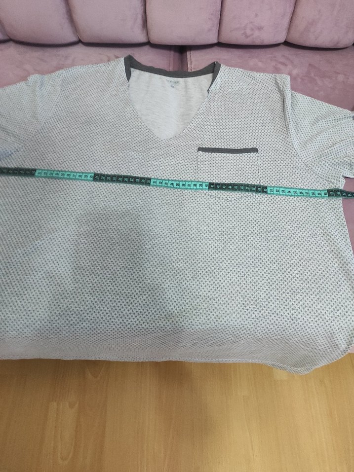 Gri V Yaka LC-WAIKIKI pijama üst - Görsel 2