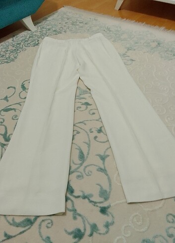 42 Beden Beyaz astarlı kumaş pantolon 