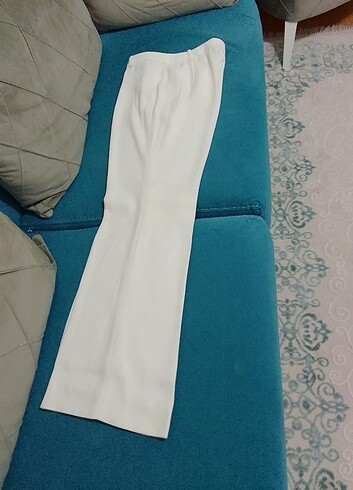 42 Beden beyaz Renk Beyaz astarlı kumaş pantolon 