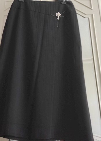 American Vintage Anıl marka 48 beden çizgili desenli Siyah Uzun Kadın Etek