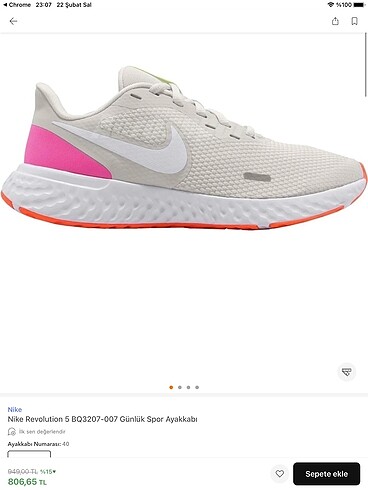 Nike kadın koşu ayakkabısı 
