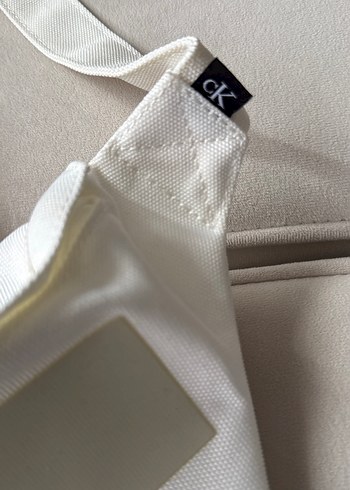 Beden Calvin Klein Beyaz Pamuklu Bel Çantası